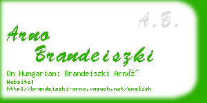 arno brandeiszki business card